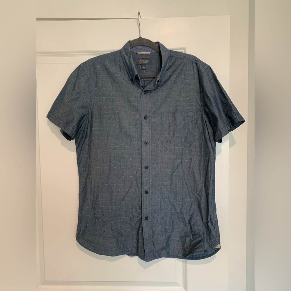 SS Mens Navy Button-down Size Large